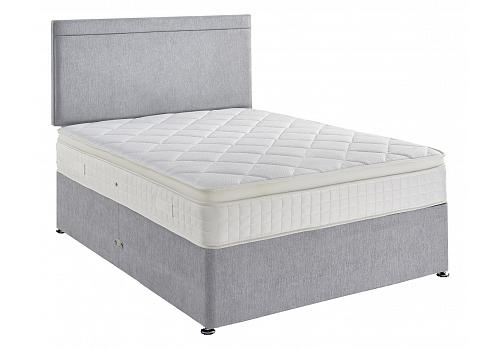 4FT Carrie Pillow Top Pocket Spring & Visco Elastic Memory Foam Ottoman Divan Bed Set 1